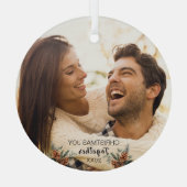 Weihnachtsgeschenk zusammen Couple Glass Ornament Aus Glas (Rückseite)