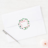 Weihnachtsgeschenkanhänger-Aufkleber Runder Aufkleber (Umschlag)