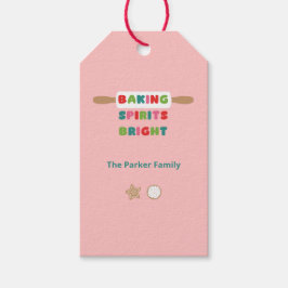 Weihnachtsgeschenkanhänger 'Baking Spirits Bright' Geschenkanhänger