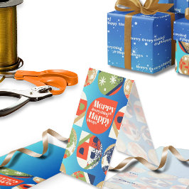 Weihnachtsgeschenkanhänger Fette Ornamente Design