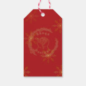 Weihnachtsgeschenkanhänger für festliche Verpackun Geschenkanhänger (Rückseite)