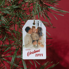 Weihnachtsgeschenkanhänger Moderne Trendige Feiert Geschenkanhänger