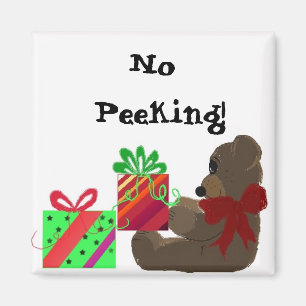 Weihnachtsgeschenkanhänger - Nicht reingucken! Magnet