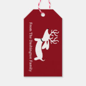 Weihnachtsgeschenkanhänger personalisiert mit Dack Geschenkanhänger (Vorderseite)