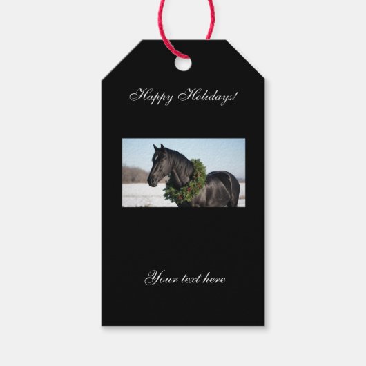 Weihnachtsgeschenkanhänger Reitsport  Geschenkanhänger (Vorderseite)