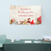 Weihnachtsgeschenkartikel auf einem Party aus Holz Banner (Messeveranstaltung)
