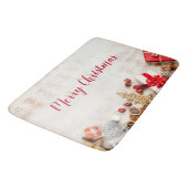 Weihnachtsgeschenkartikel auf einem rustikalen Hol Badematte (Schrägansicht)