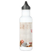 Weihnachtsgeschenkartikel auf einem rustikalen Hol Edelstahlflasche (Links)