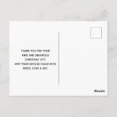 Weihnachtsgeschenkartikel auf einem rustikalen Hol Postkarte (Rückseite)