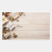 Weihnachtsgeschenkaufkleber Rechteckiger Aufkleber (Vorderseite)