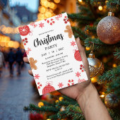 Weihnachtsgeschenkaustausch Rote Feiertagsfeier Einladung