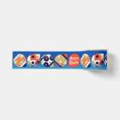 Weihnachtsgeschenkband Bold Modern Ornaments Ripsband (Vorderseite)