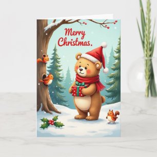 Weihnachtsgeschenkbär Karte