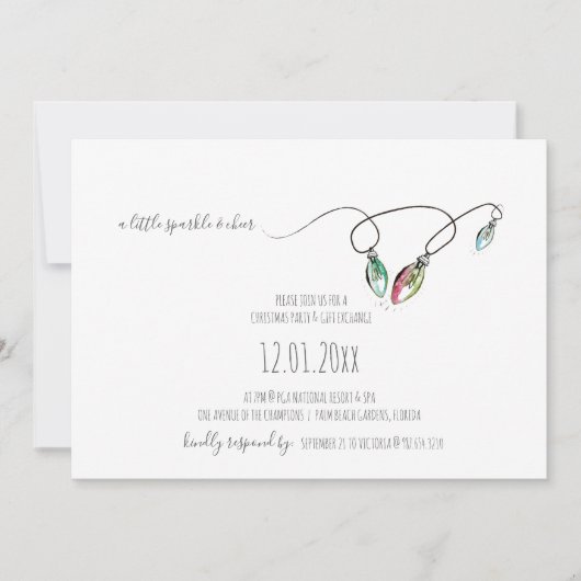 Weihnachtsgeschenkbörse Party Einladung (Vorderseite)