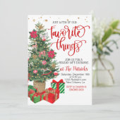 Weihnachtsgeschenkbörse Party Einladung (Stehend Vorderseite)