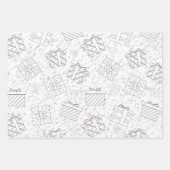 Weihnachtsgeschenke 3 geschenkpapier set (Vorderseite 3)