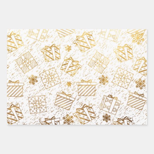 Weihnachtsgeschenke 4 geschenkpapier set (Vorderseite 3)