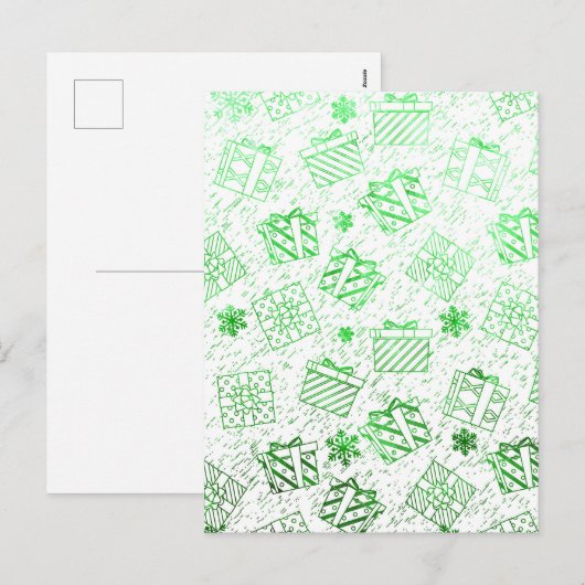 Weihnachtsgeschenke 7 feiertagspostkarte (Vorne/Hinten)