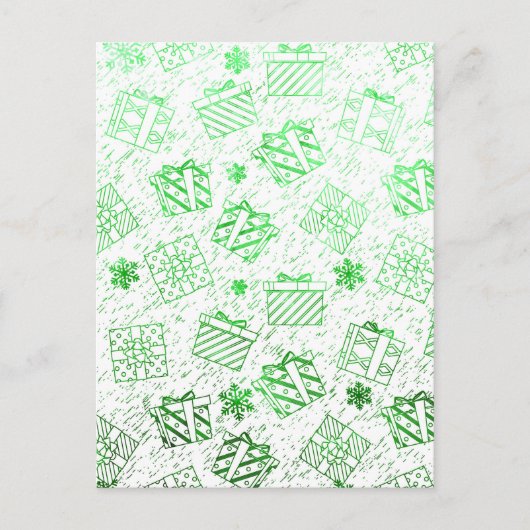 Weihnachtsgeschenke 7 feiertagspostkarte (Vorderseite)