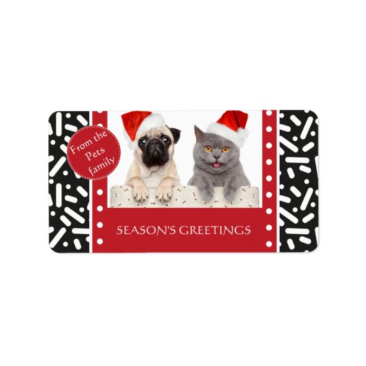 Weihnachtsgeschenke Adressaufkleber (Vorne)