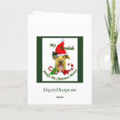 Weihnachtsgeschenke Airedales Terrier Feiertagskarte (Rückseite)