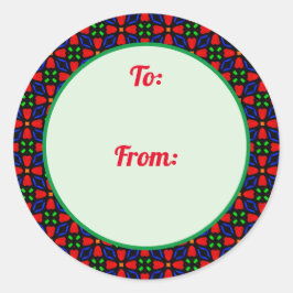 Weihnachtsgeschenke an den Grenzen Runder Aufkleber