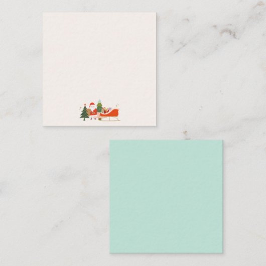 Weihnachtsgeschenke auf dem Schlitten des Weihnach Mitteilungskarte (Vorne/Hinten)