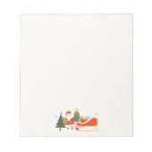 Weihnachtsgeschenke auf dem Schlitten des Weihnach Notizblock (Vorderseite)