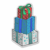 Weihnachtsgeschenke Aufkleber (Vorderseite)