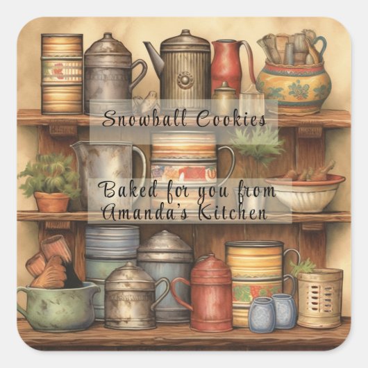 Weihnachtsgeschenke Aufkleber gebacken für Sie mit (Vorderseite)