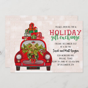 Weihnachtsgeschenke-Austausch Feiertag Party Einladung