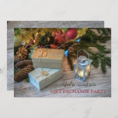 Weihnachtsgeschenke Austausch Party Einladung (Vorne/Hinten)