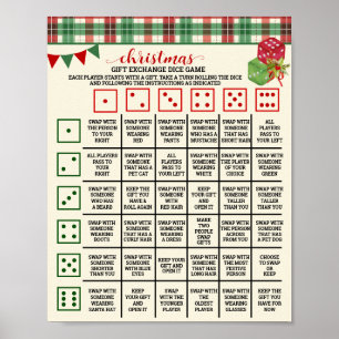 Weihnachtsgeschenke Austausch Roll Dice Spiel Kari Poster