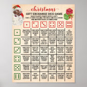 Weihnachtsgeschenke Austausch Roll-Dice-Spiel-Zeic Poster (Vorne)