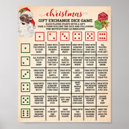 Weihnachtsgeschenke Austausch Roll-Dice-Spiel-Zeic Poster