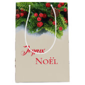 Weihnachtsgeschenke Bag-Evergreen Joyeux Weihnacht Mittlere Geschenktüte (Vorderseite)