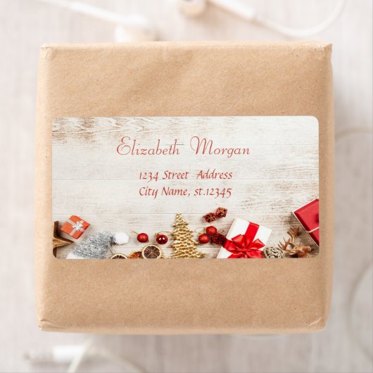 Weihnachtsgeschenke, Baum , Holztextur (Insitu)