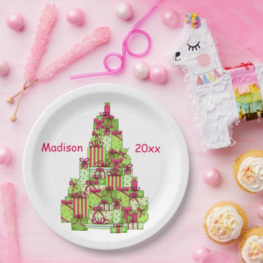 Weihnachtsgeschenke Baumname Personalisiert Pappteller (Party)