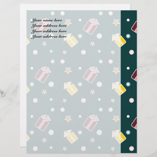 Weihnachtsgeschenke Briefbogen (Vorne/Hinten)