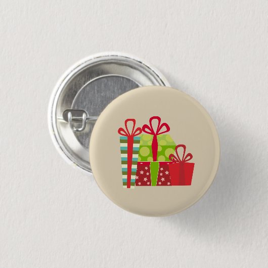Weihnachtsgeschenke Button (Vorne & Hinten)