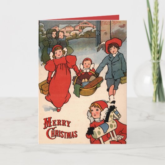 Weihnachtsgeschenke Charles Robinson Vintag Holida Feiertagskarte (Vorderseite)