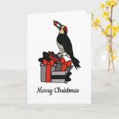 Weihnachtsgeschenke des Spechts Karte (Gelbe Blume)