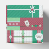 Weihnachtsgeschenke Design, rot-grüne Geschenke Geschenkschachtel (Oben)