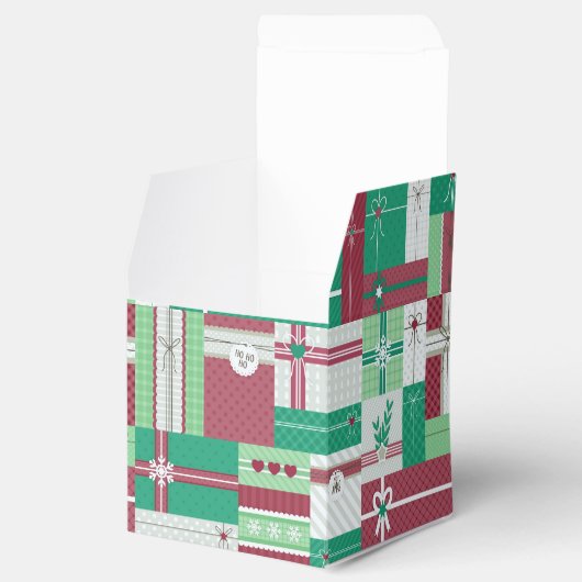 Weihnachtsgeschenke Design, rot-grüne Geschenke Geschenkschachtel (Geöffnet)