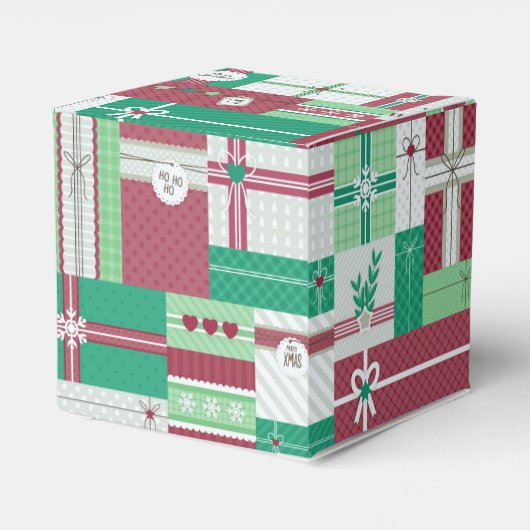 Weihnachtsgeschenke Design, rot-grüne Geschenke Geschenkschachtel (Rückseite)