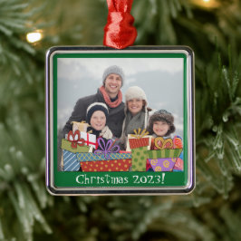 Weihnachtsgeschenke Familiengeschenke Foto Ornament Aus Metall