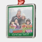 Weihnachtsgeschenke Familiengeschenke Foto Ornament Aus Metall (Links)