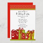 Weihnachtsgeschenke Feiertag Einladung (Vorne/Hinten)