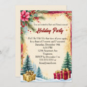 Weihnachtsgeschenke Feiertag Party Einladung (Vorne/Hinten)