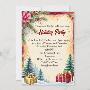 Weihnachtsgeschenke Feiertag Party Einladung